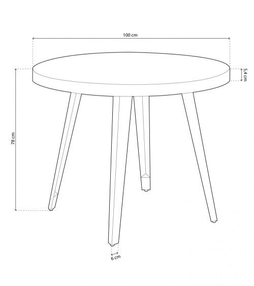 Mesa redonda fija industrial SKADI