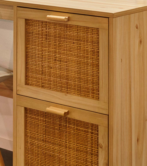 Mesa de escritorio de ratán CAMILE